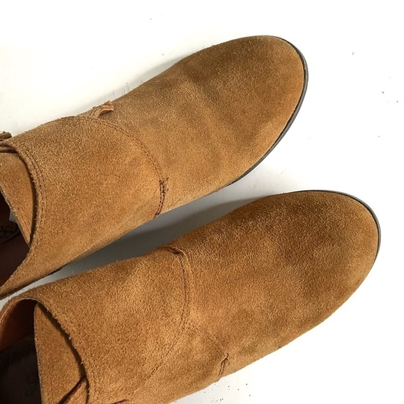 Lucky Brand Sumarah Suede Ankle Boot Sz 8.5 Wedge Heel Buckle - Picture 11 of 13